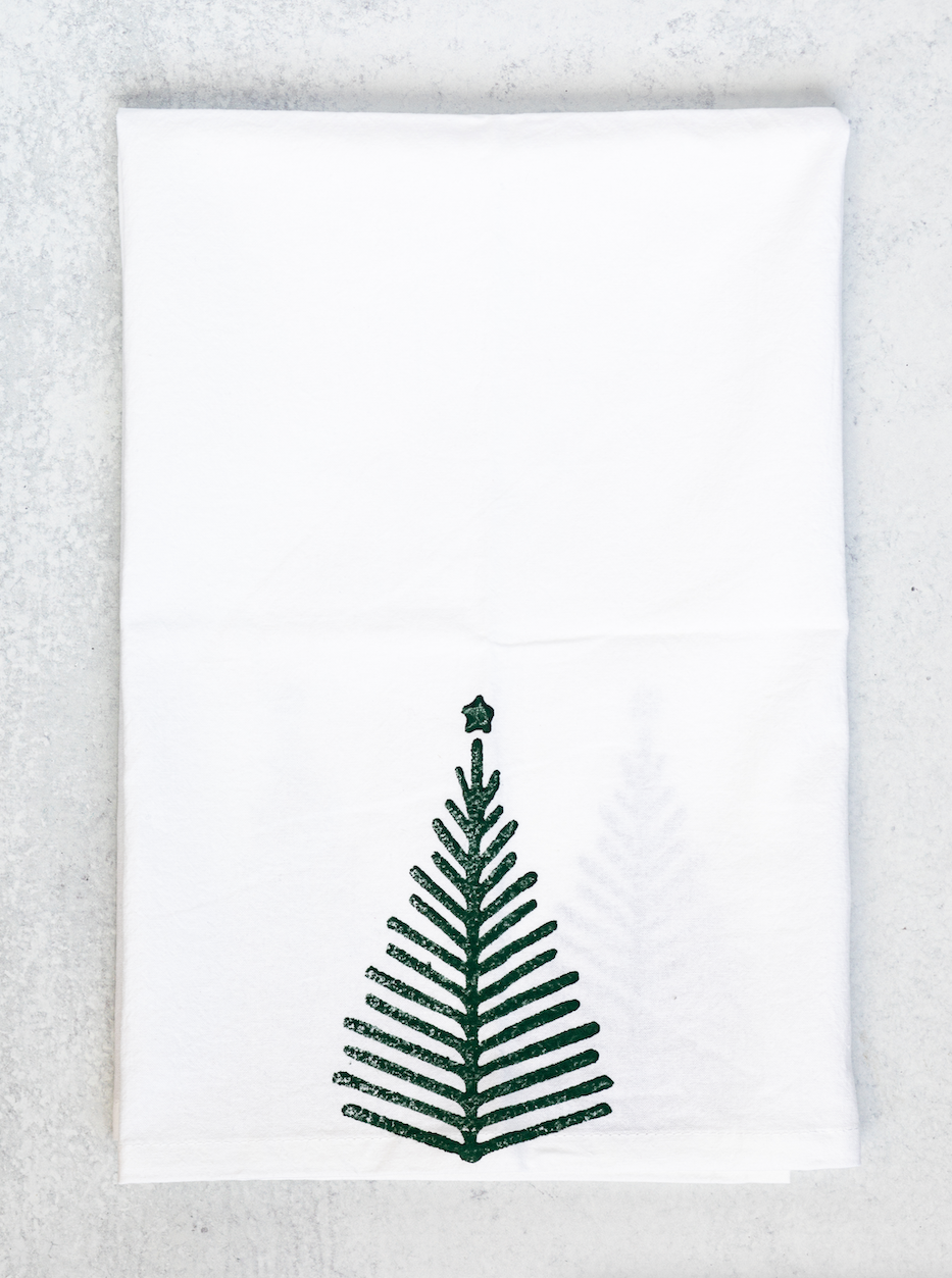 Tea Towel - Christmas Tree, Evergreen