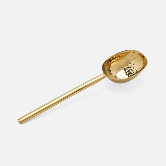 JUPITER LARGE POLISHED GOLD SERVING SPOON