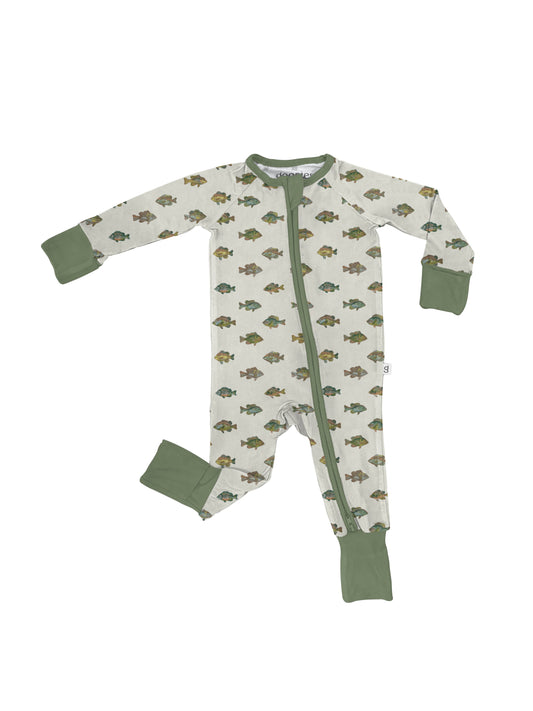 Lake Fish - Convertible Zip PJs: 6-12 months