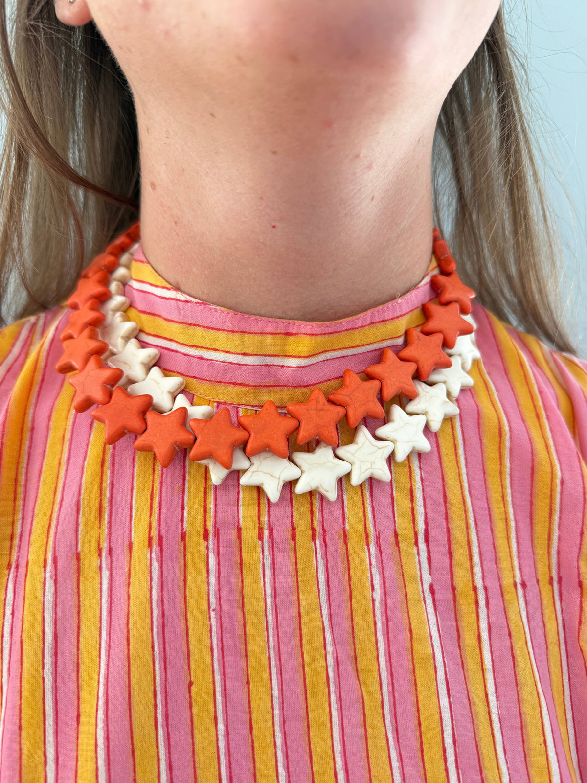 Star Necklace - Large - Orange: Large - Orange / Necklace