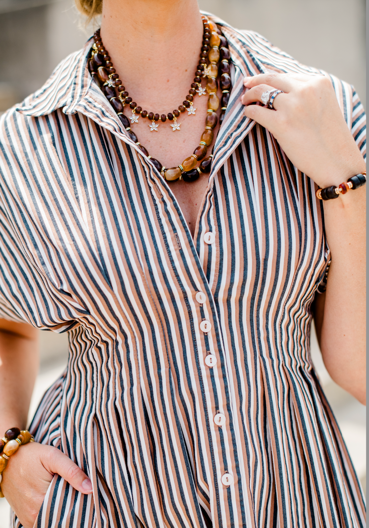 Chunky Magnetic Link Necklace - Dark Brown: Dark Brown / Necklace
