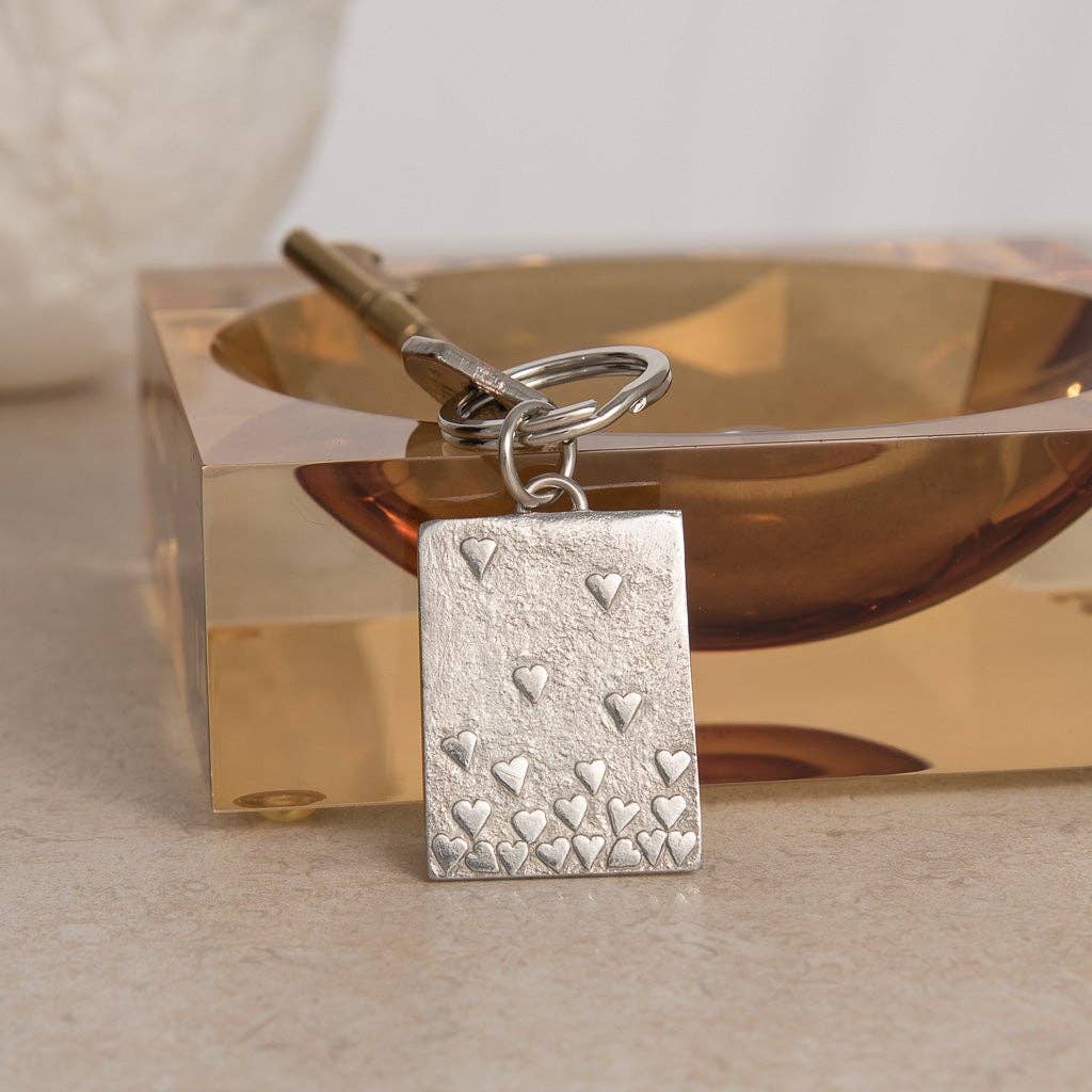 Floating Hearts Key Ring