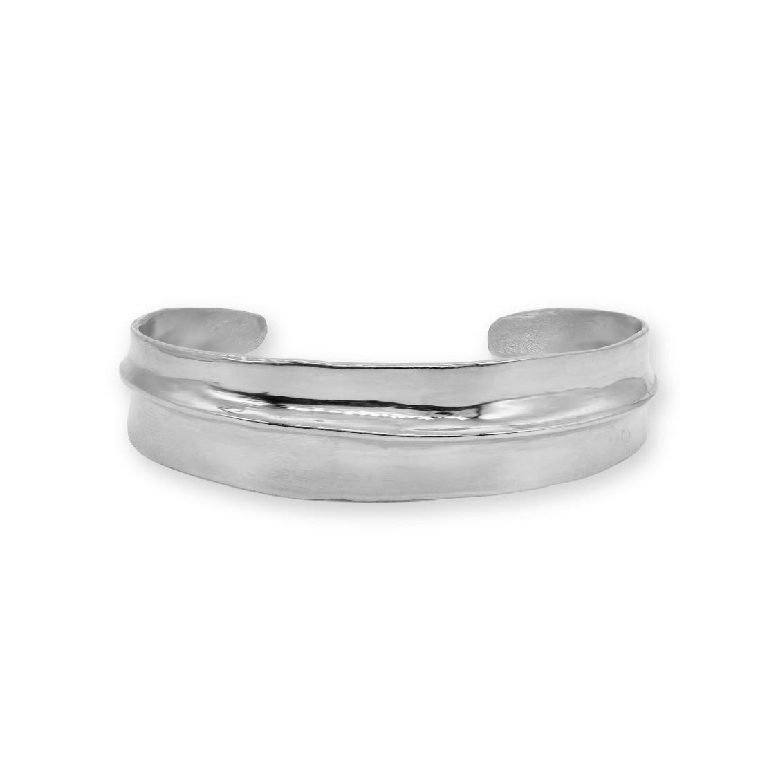 NEW Silver Slim Ridge Cuff