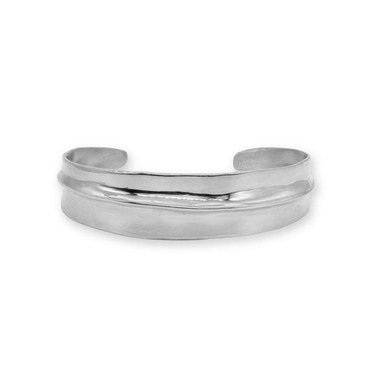 NEW Silver Slim Ridge Cuff