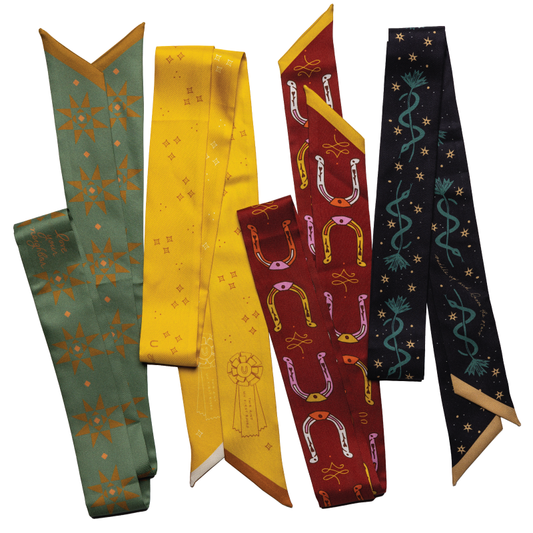 'love your neighhor' silk twilly scarf