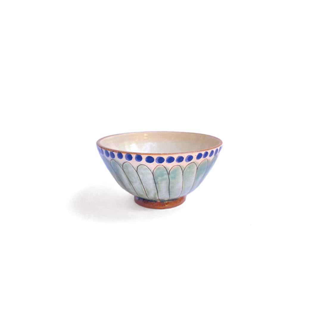 Daisy Ceramic Bowl: Blue