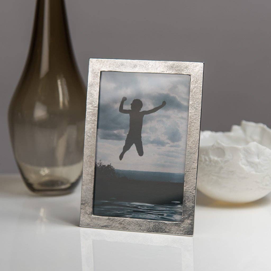 Hand Cast Pewter Photo Frame 4x6