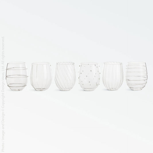 Livenza Stemless Wine Glasses set of 6