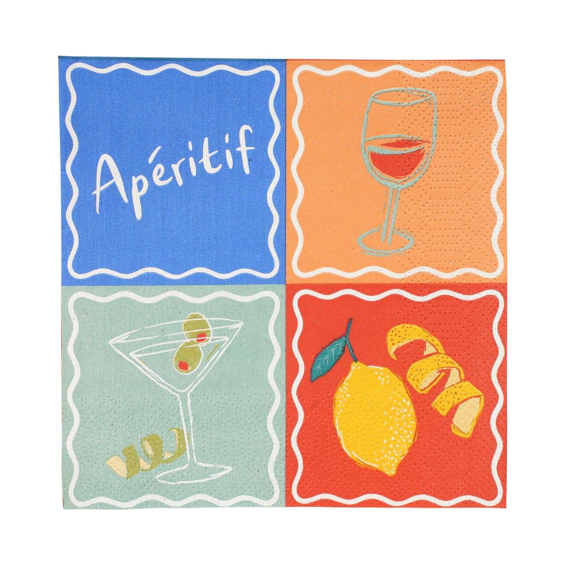 Bon Aperitif Recycled Paper Cocktail Napkins
