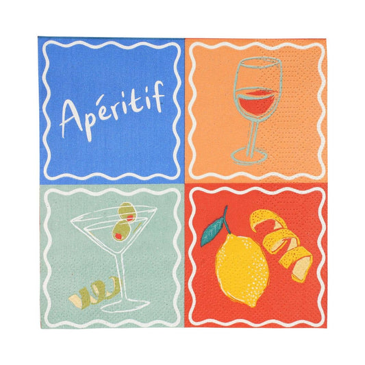 Bon Aperitif Recycled Paper Cocktail Napkins