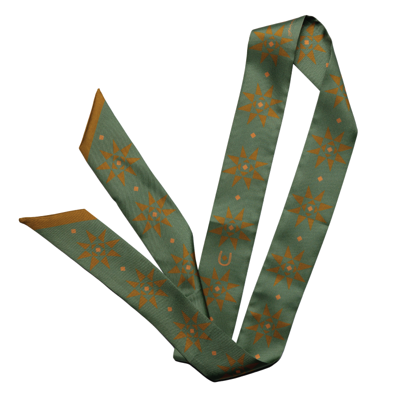 'love your neighhor' silk twilly scarf
