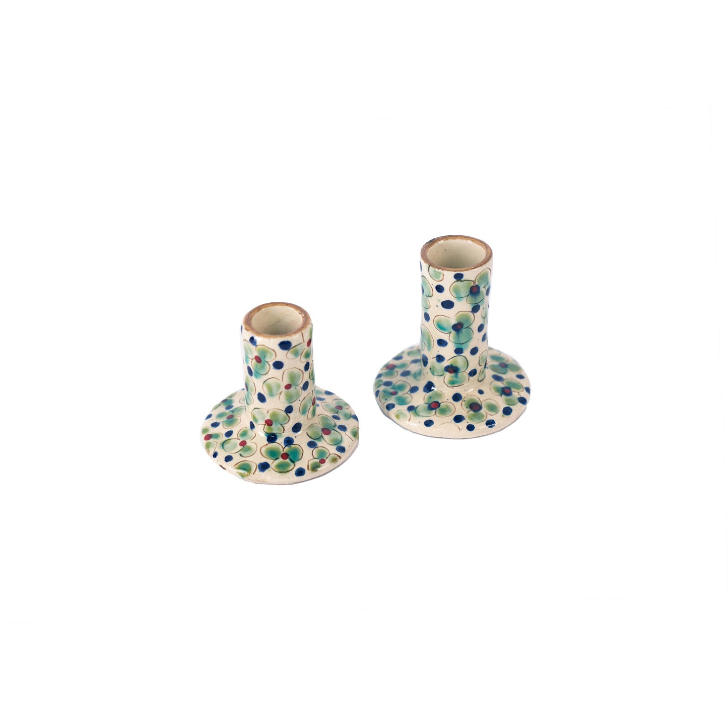 Blooms Ceramic Candle Holder Pair