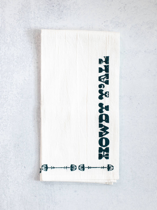 Tea Towel - Howdy, Midnight