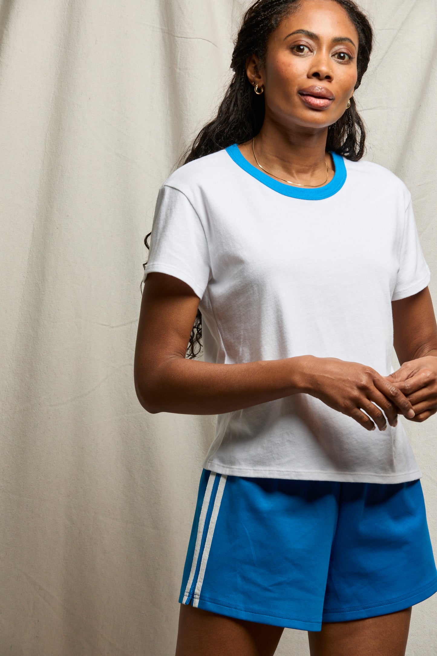 Billie Contrast Crewneck Tee