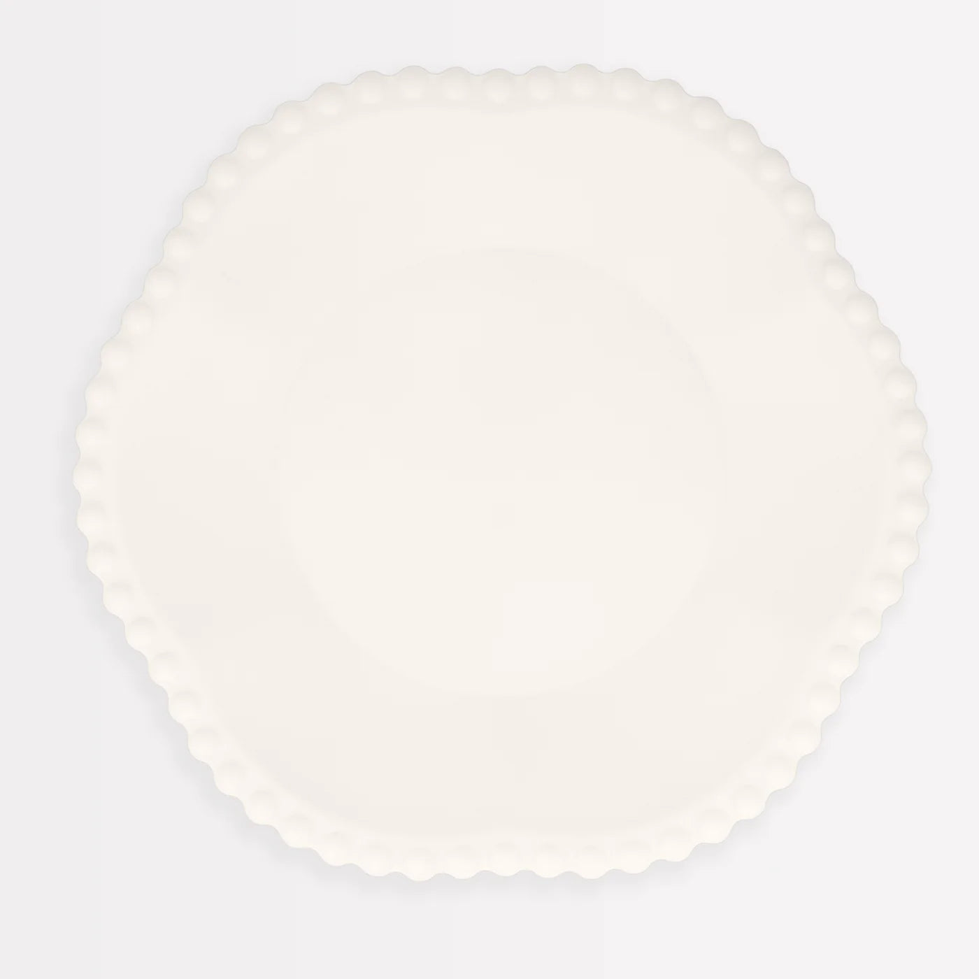 Cream Dot Edged Plates