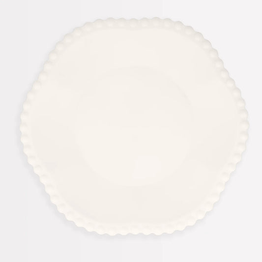 Cream Dot Edged Plates