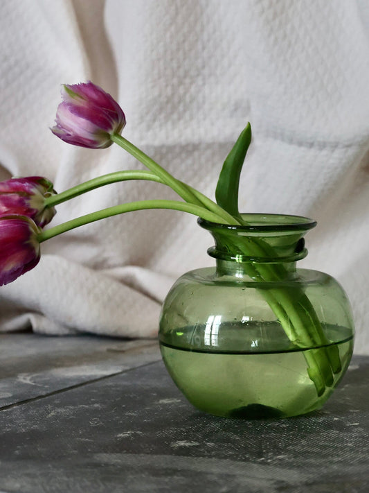 Crock Vase Smokey Green
