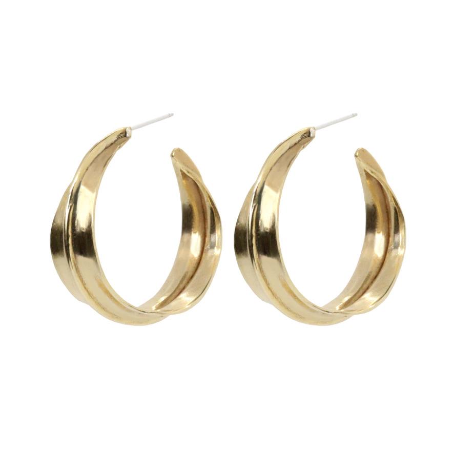 Bronze Sahara Ridge Hoop Earrings