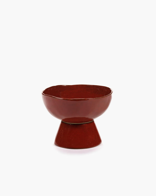 HIGH BOWL LARGE FOOT RED LA MÈRE