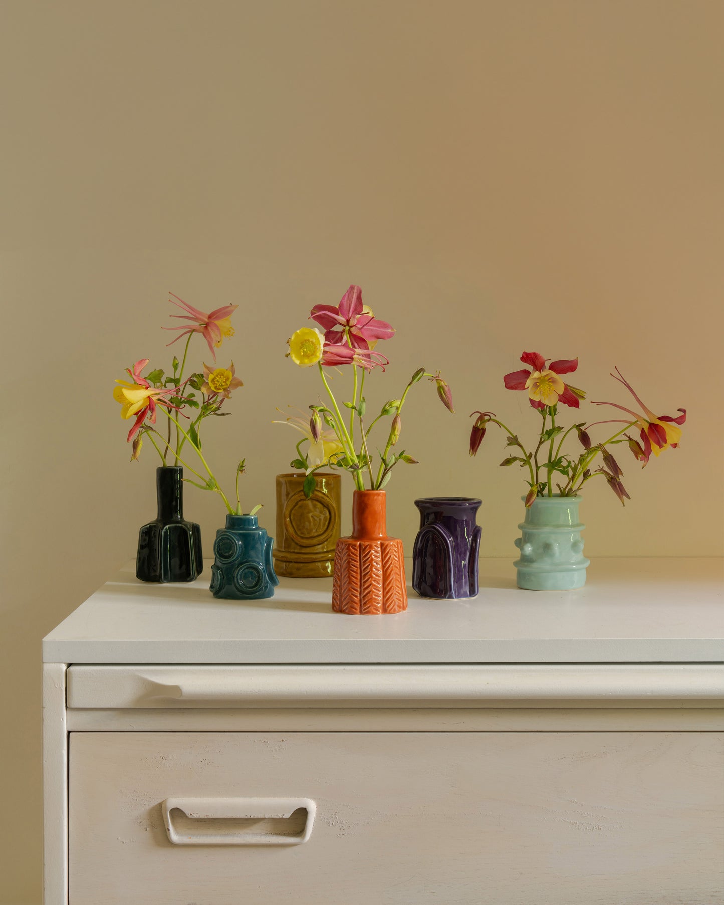 Colorful Vases (Set of Six)