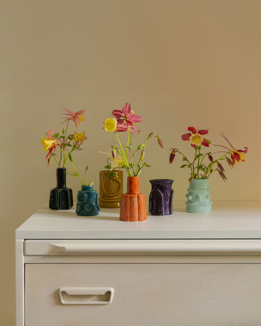 Colorful Vases (Set of Six)