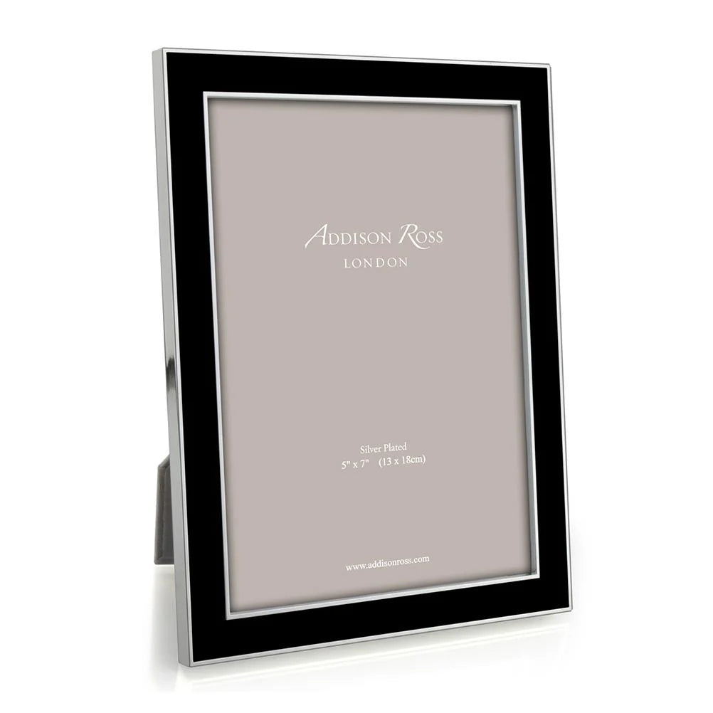 Black Enamel & Silver Frames
