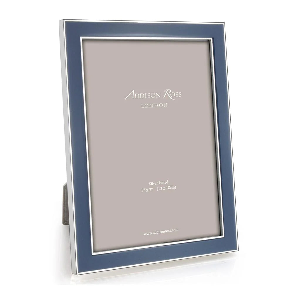 Denim Enamel & Silver Frames