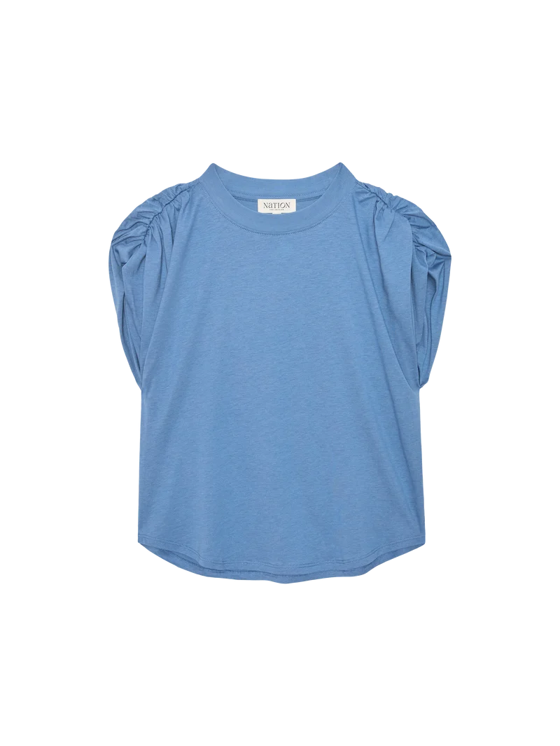 Frankie Muscle Tee- Bella Blue