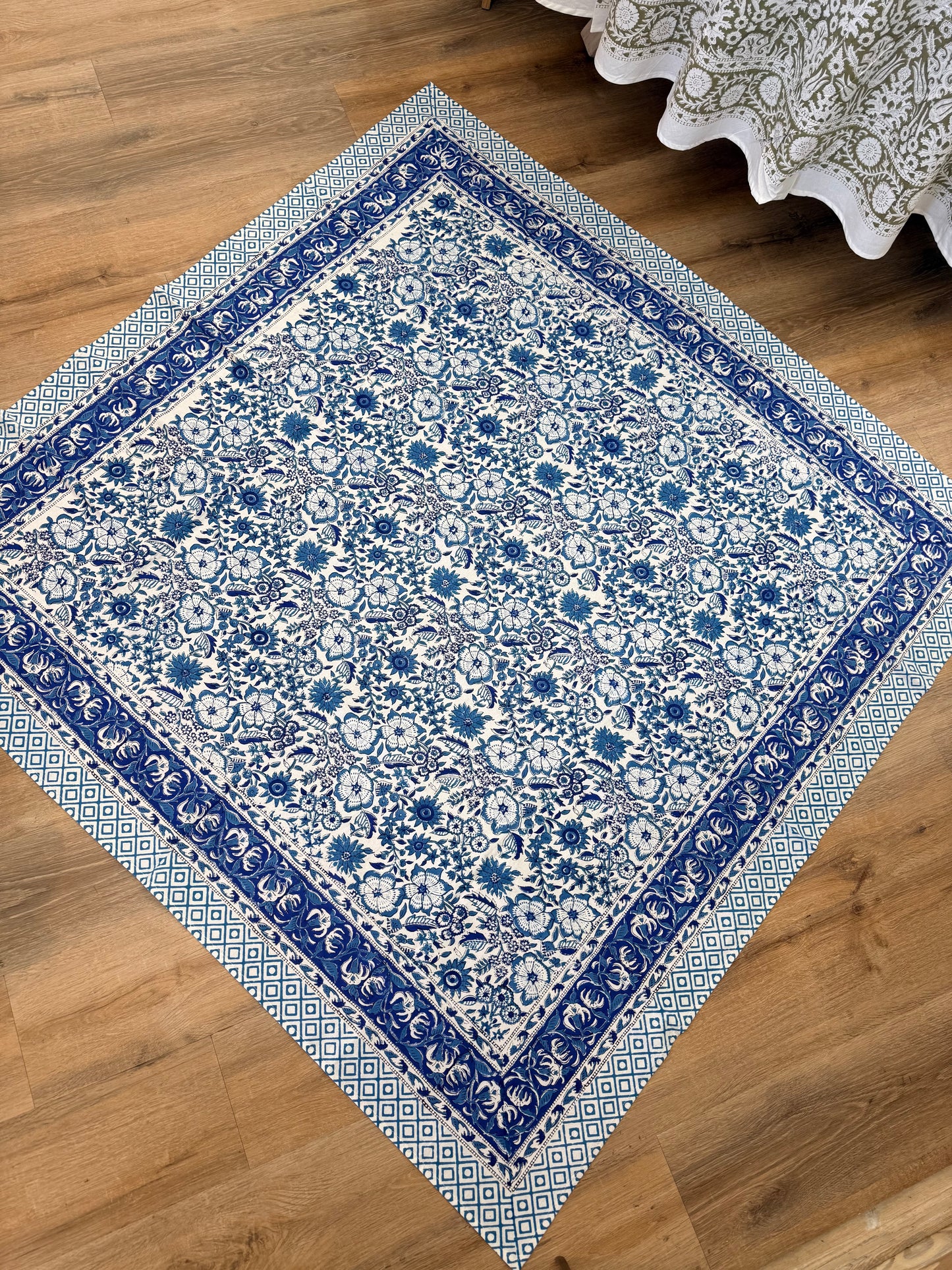 Hand Block Printed Square Table Cloth