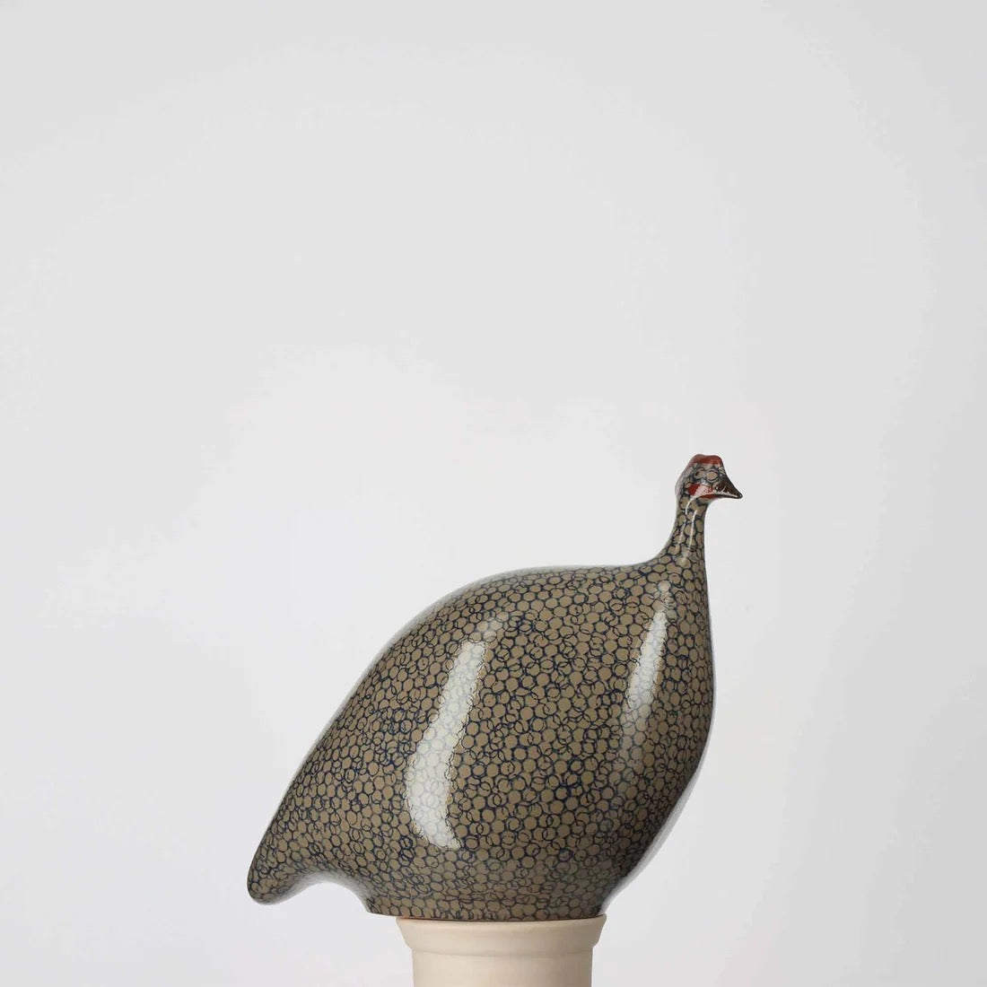 Guinea Fowl Grey Spotted Cobalt- Large