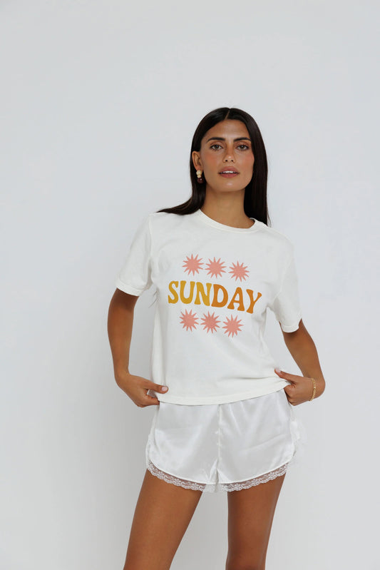 Sunday Funday-Everyday Tee Off White