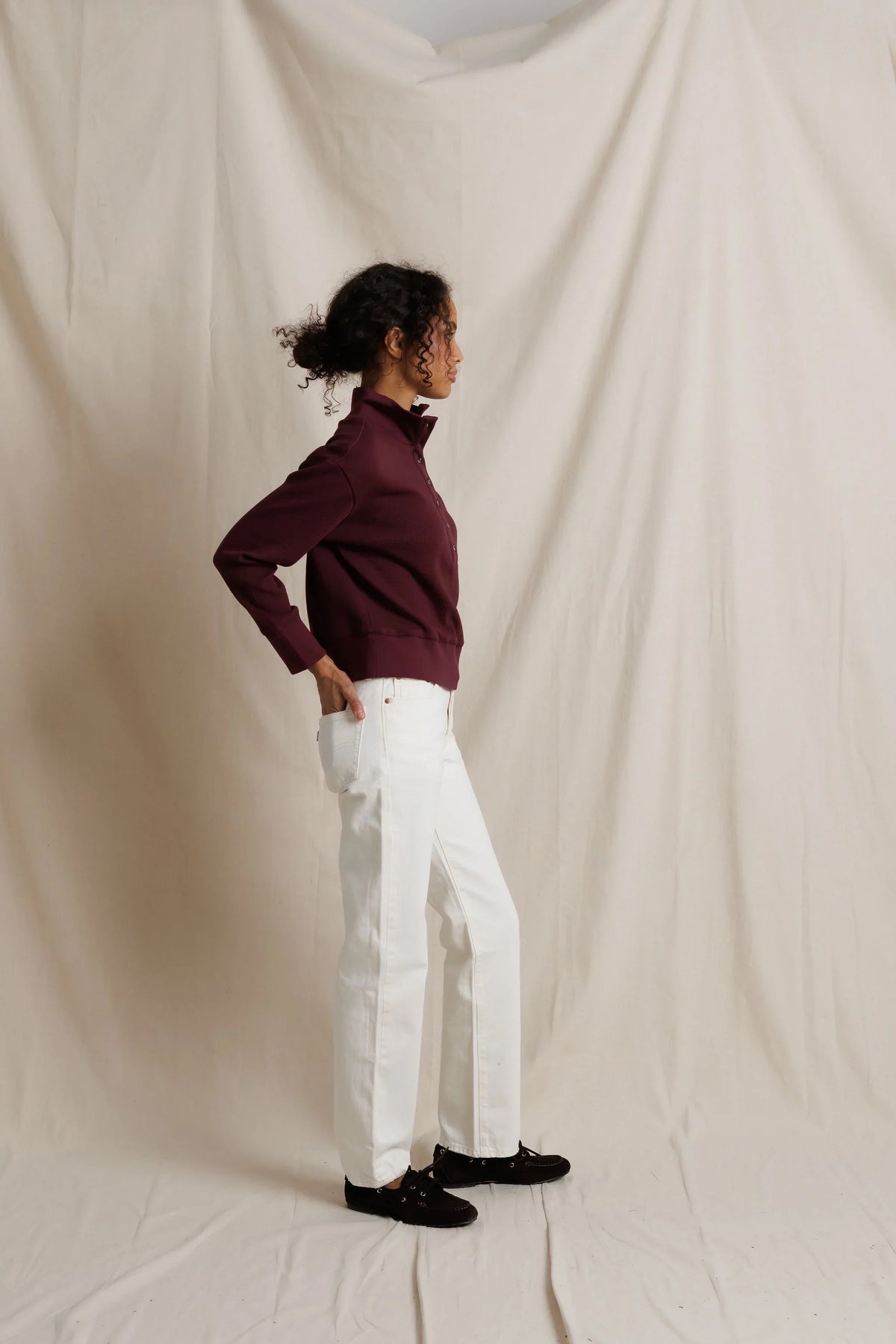 Zia Waffle Knit Sweater- Cherry