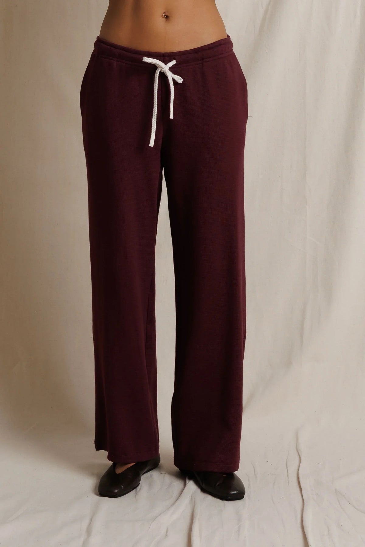 Zadie Cotton Pants- Cherry