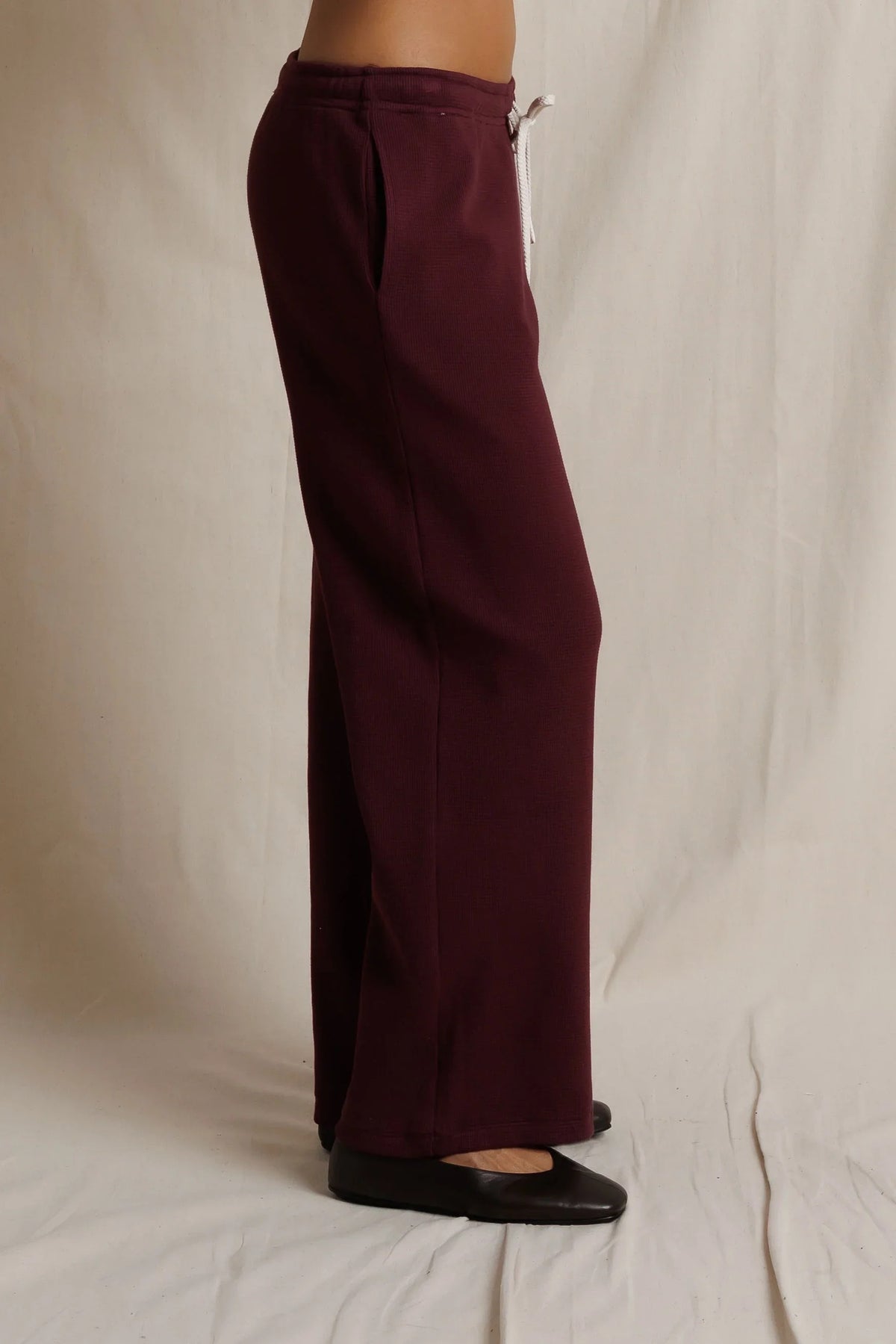 Zadie Cotton Pants- Cherry