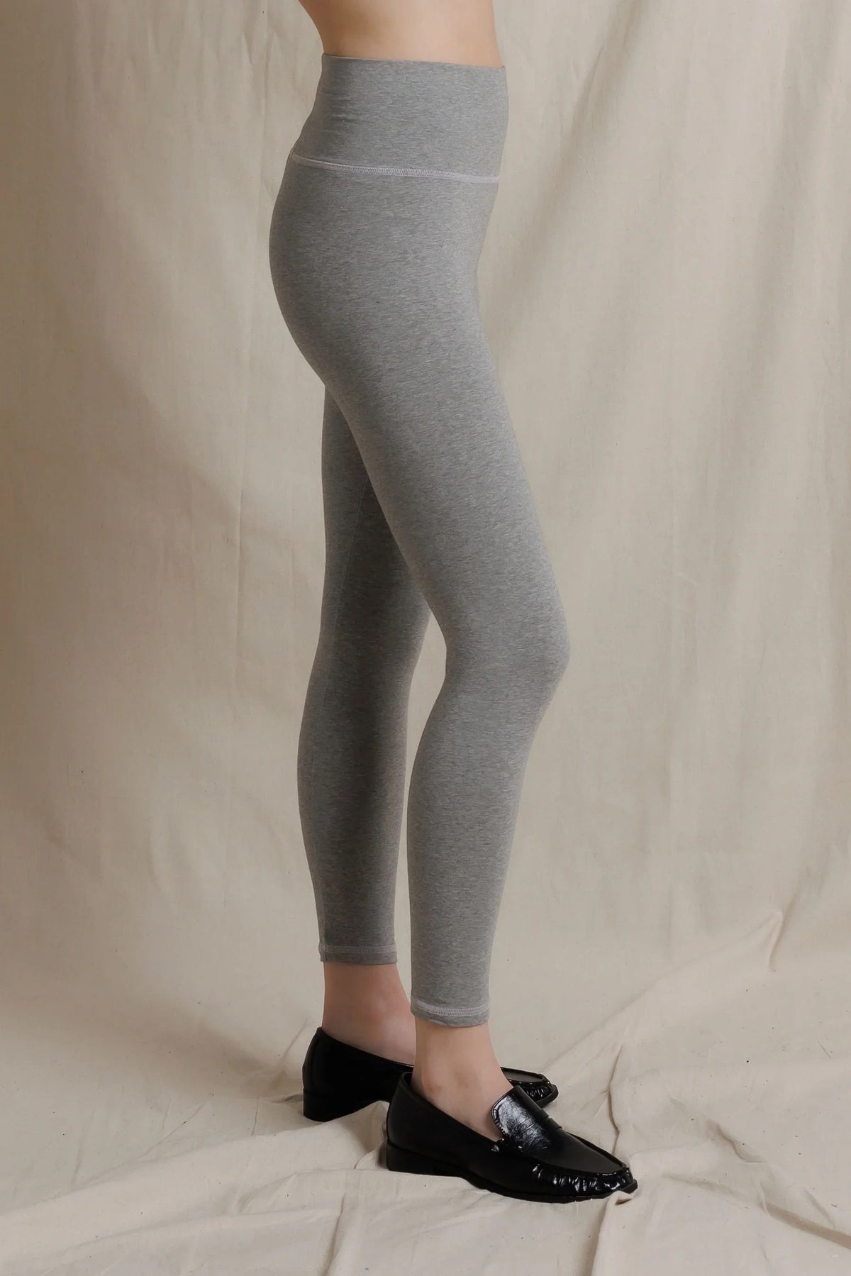 Lita Cotton Legging- Heather Grey