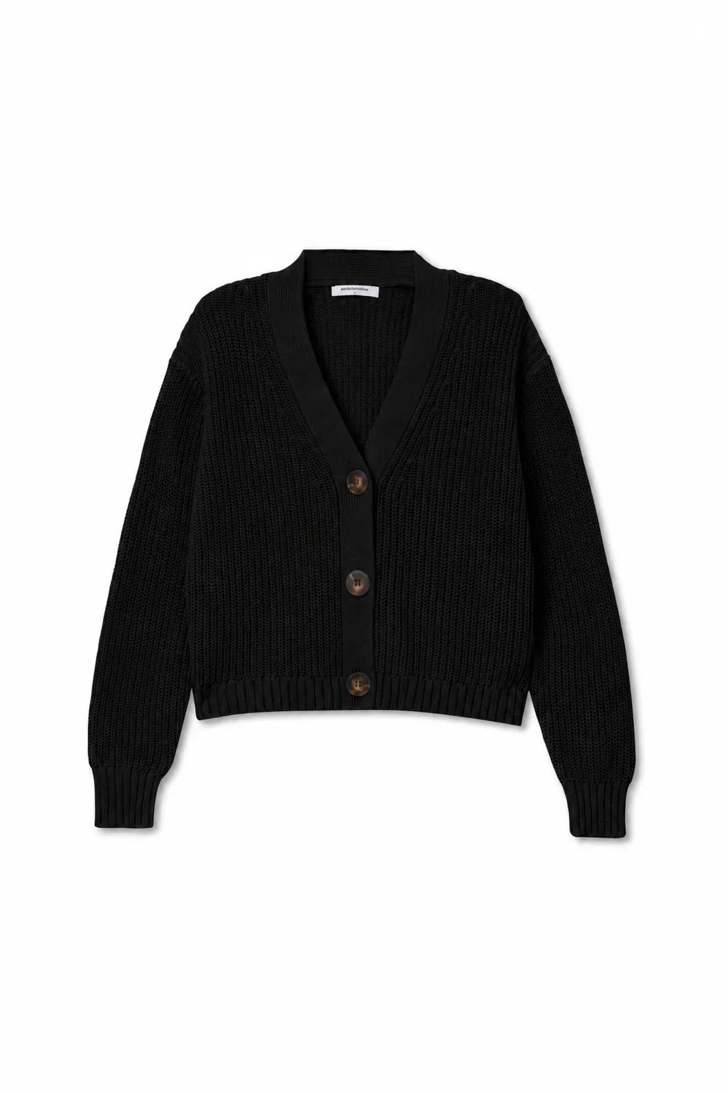 Greta Pointelle Sweater- Black