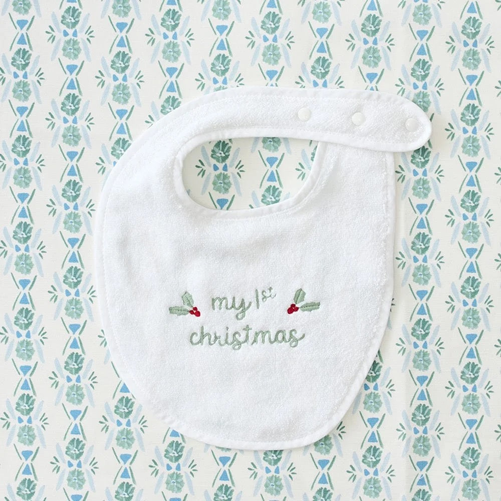 "My First Christmas" Baby Bib