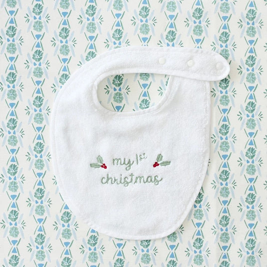 "My First Christmas" Baby Bib