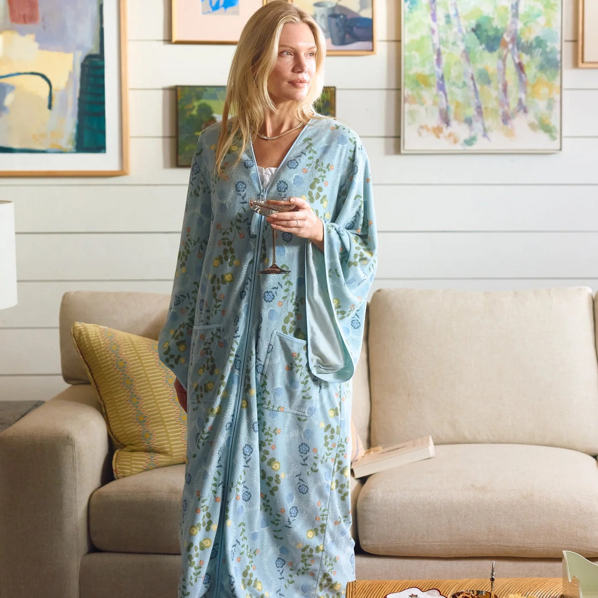 Women's Zip Up Housecoat