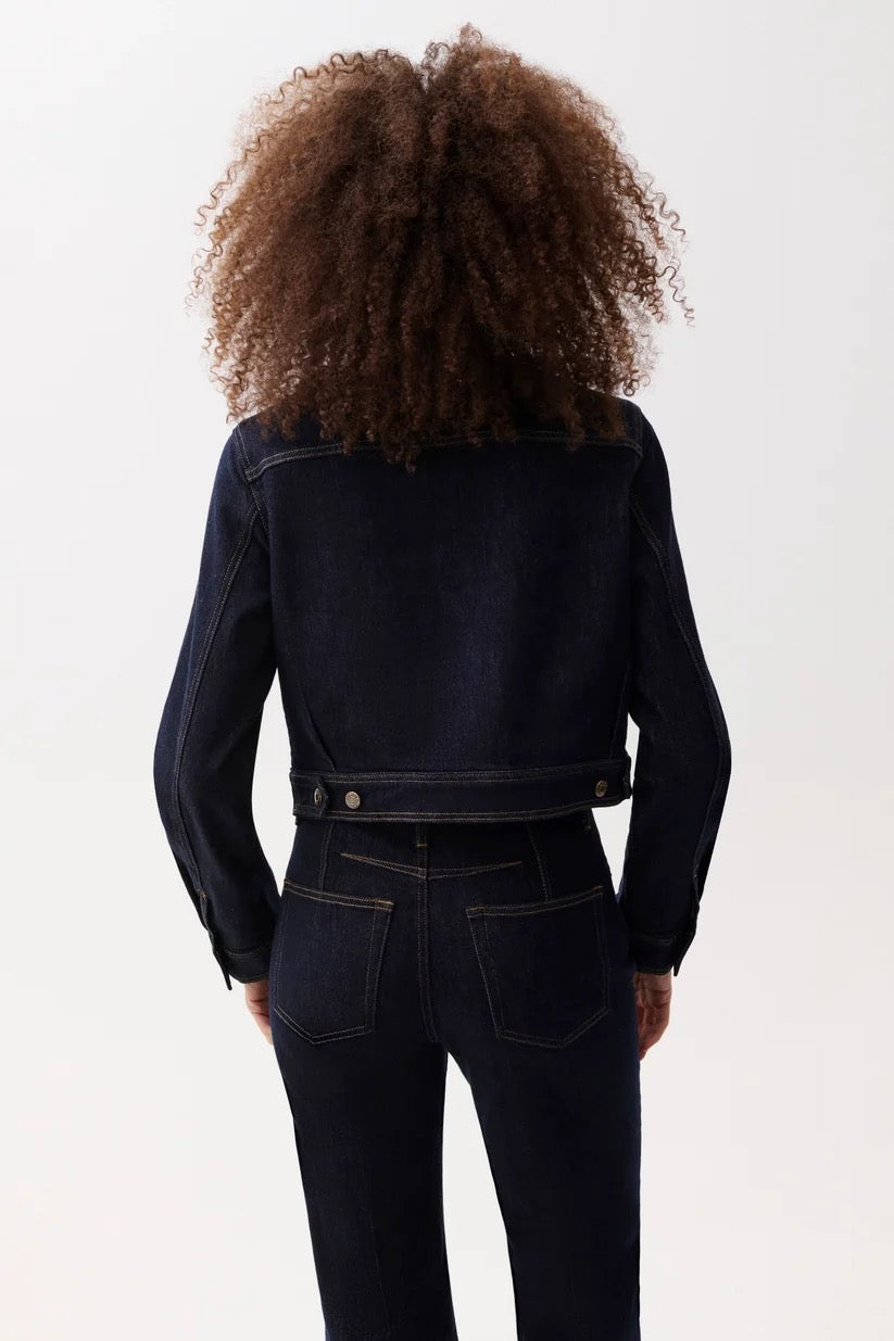 Leonie Cropped Denim Jacket- Nightfall