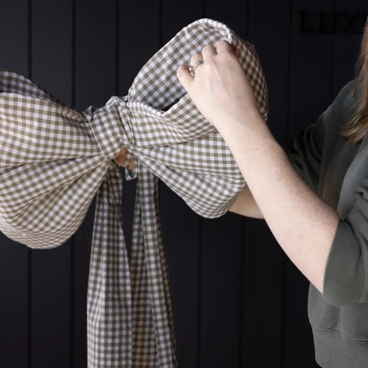Oversized Bow Green Gingham