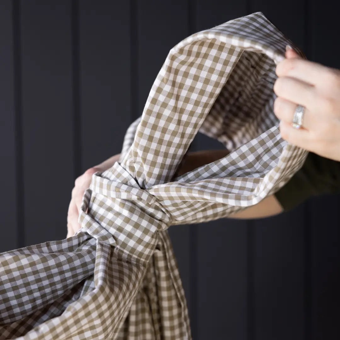 Oversized Bow Green Gingham