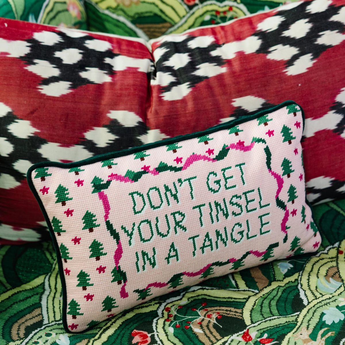 Christmas Needlepoint Pillow