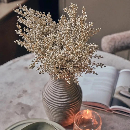Artificial Heather Stem- Cream