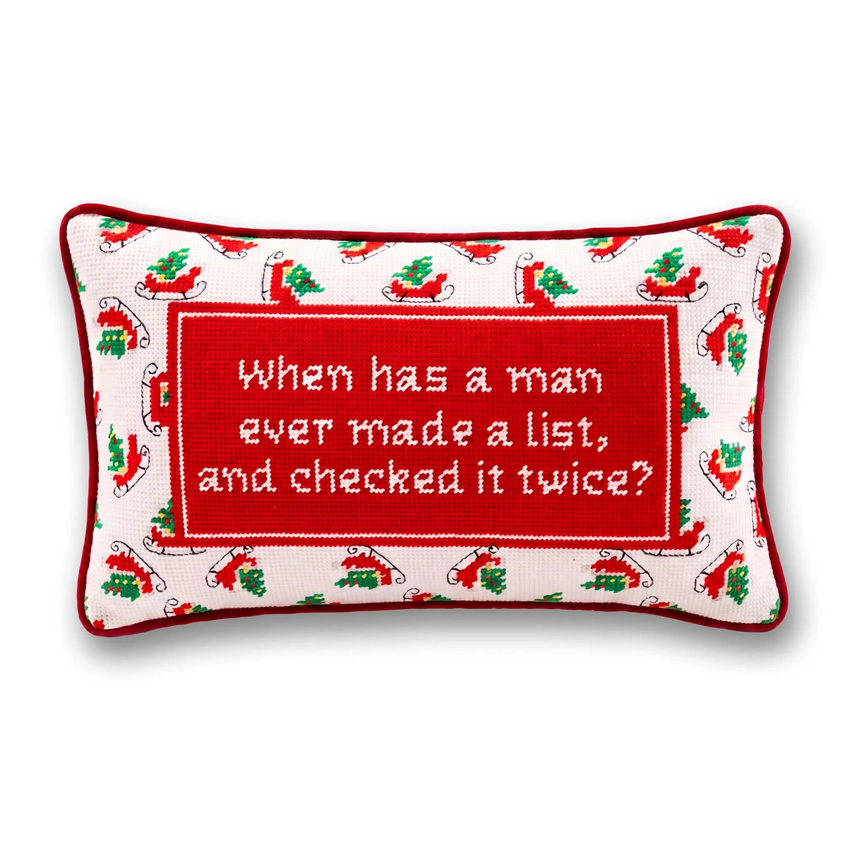 Christmas Needlepoint Pillow