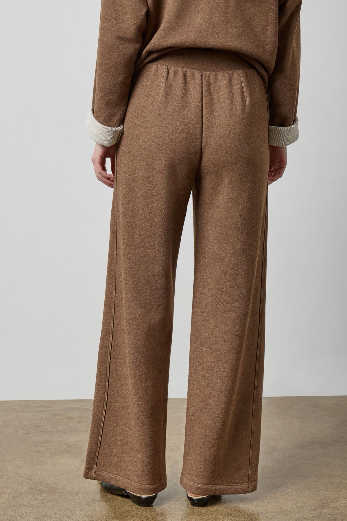 Side Panel Terry Pant- Cocoa Heather