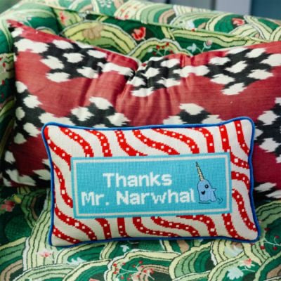 Christmas Needlepoint Pillow