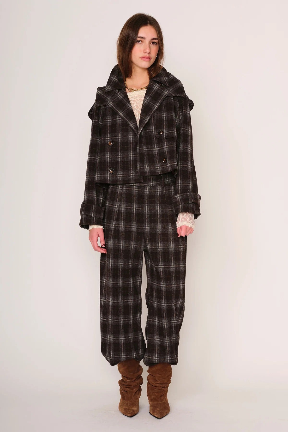 Camari Jacket- Brown Flannel