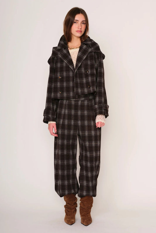 Camari Jacket- Brown Flannel