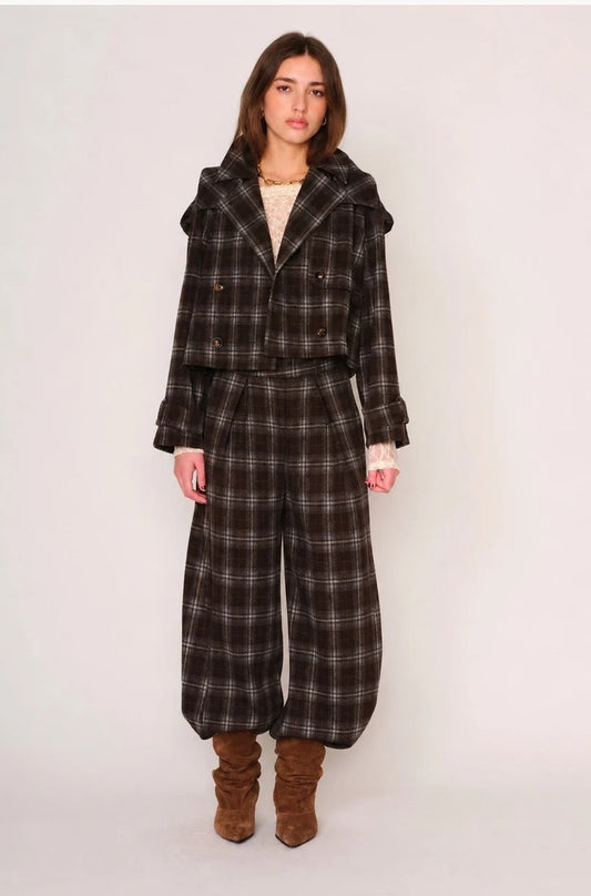 Nell Pant- Brown Flannel